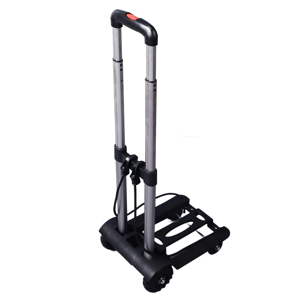 Portable Foldable Dolly Cart With Retractable Handle Wheels Aluminum Alloy Plastic Foldable Hand