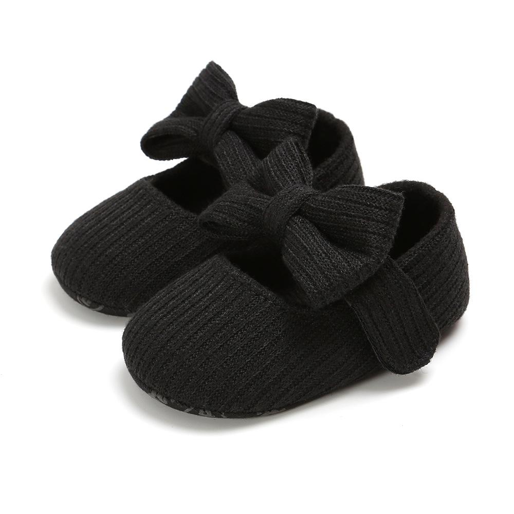 Soft Wool Princess Baby Girl Shoes with Small Flower, Ideal for 0-1 Year Olds