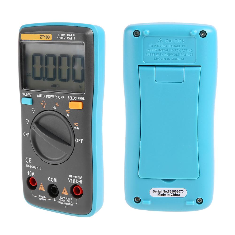 ZT100 4000 Counts Portable Mini Auto Digital LCD Display Testing Capacitance Multimeter