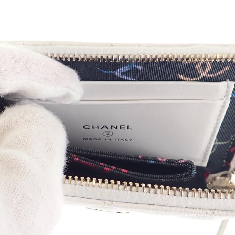 CHANEL  AP3999 Coin case white Women