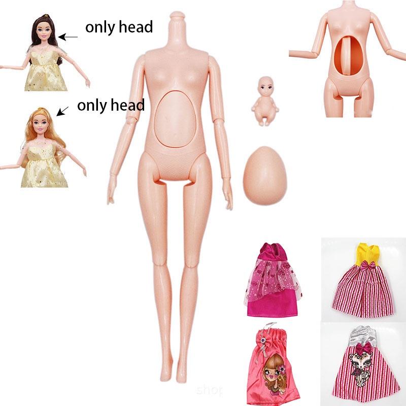 11-inch 30cm 6-part Jointed Big-bellied Pregnant Naked Doll With Detachable Belly