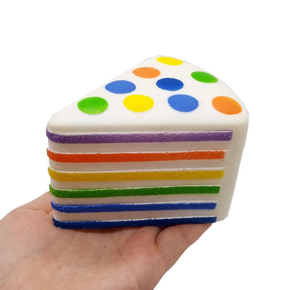 Simulation Strawberry Birthday Cake Squeeze Toy PU Decompression Squishy Fingertip Toy Pony Cake Pressure Relief