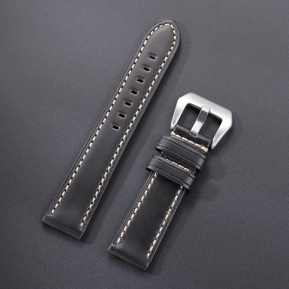 20mm 22mm 24mm 26mm Cowhide Universal Watch Strap for Omega for Panerai Vintage Soft Business Brown Bracelet for Men Women