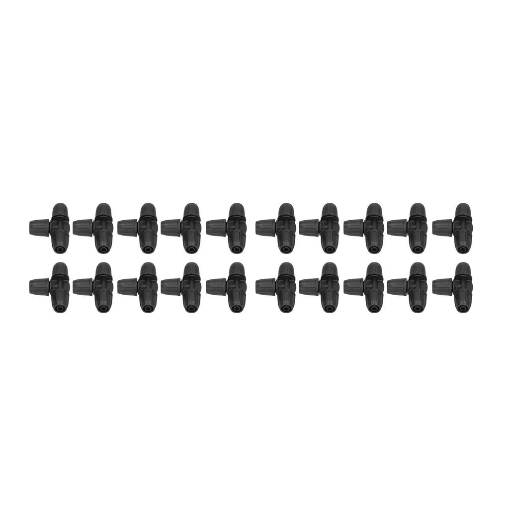 20Pcs Straight Tee Connector Garden Irrigation Adjustable Atomizing Nozzle for 811 Pipes