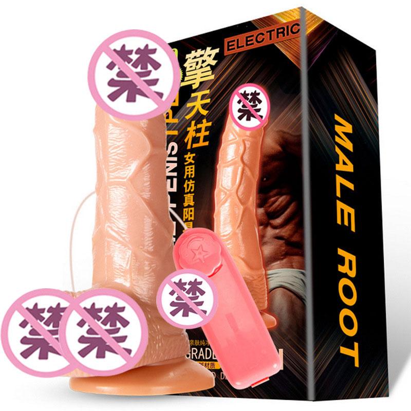 Dildo Vibrator Erotisches Sexspielzeug Realistischer riesiger Penis Starker Saugnapf Vibratoren für Frauen Vibrierende Produkte für Erwachsene Sexshop