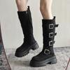 Nude High-heeled Boots Women's Autumn and Winter Boots 2025 New Popular Tall Removable Two-wear Thin Boots