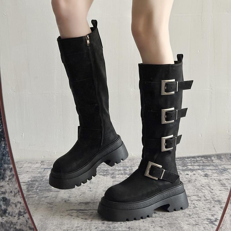 Nude High-heeled Boots Women's Autumn and Winter Boots 2025 New Popular Tall Removable Two-wear Thin Boots