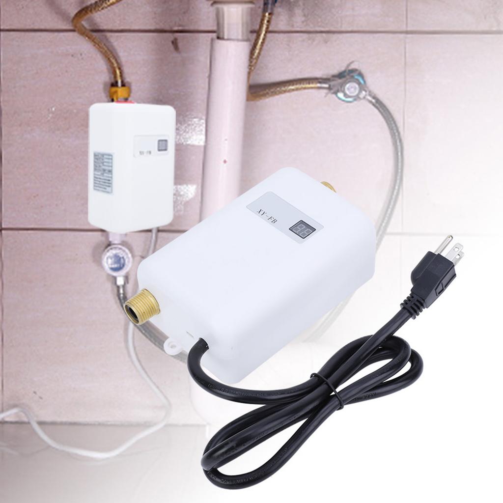 3000W Electric Tankless Instant Hot Water Heater Bathroom Kitchen