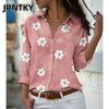 JPNTKY Women's Fashion Casual Long Sleeve POLO Neck Blouses & Shirts