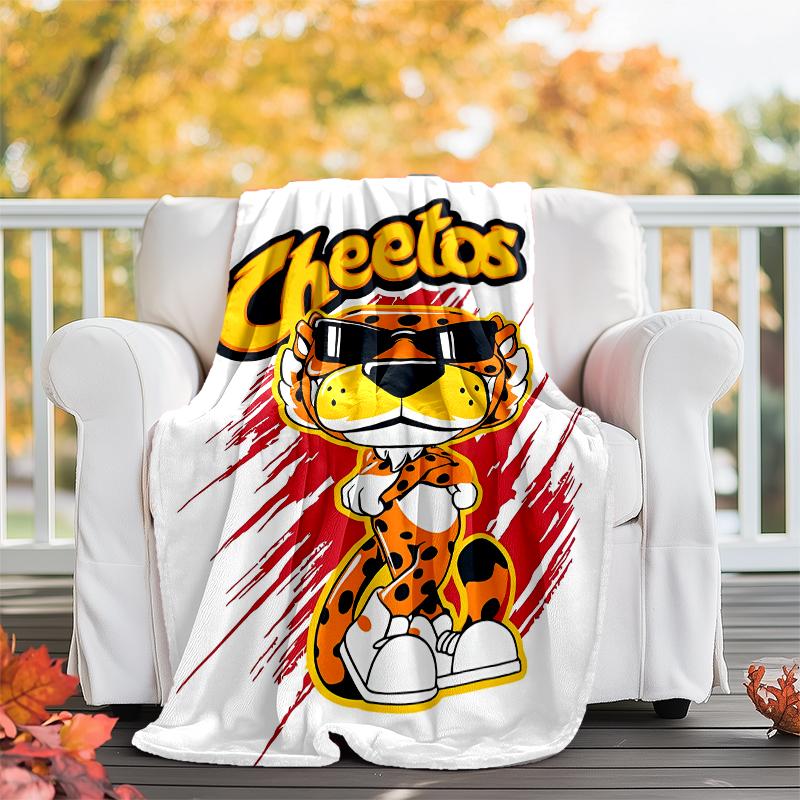 Cheetos Theme Printed Blanket - Perfect for Couch, Bed, Travel & Outdoor Use | Machine Washable, Cozy & Durable.