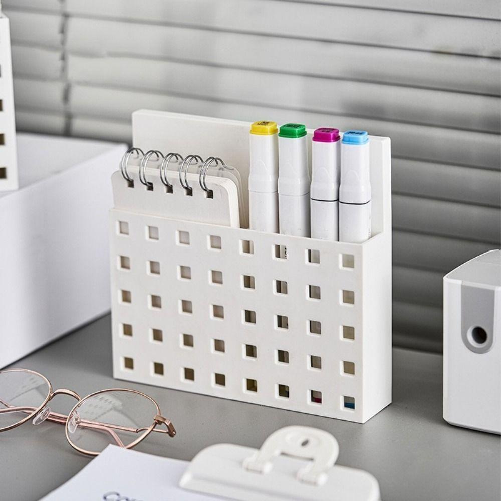 Wall Mounted Magnetic Storage Box Punch Free Tableware Container Practical Pen Holder  Living Room