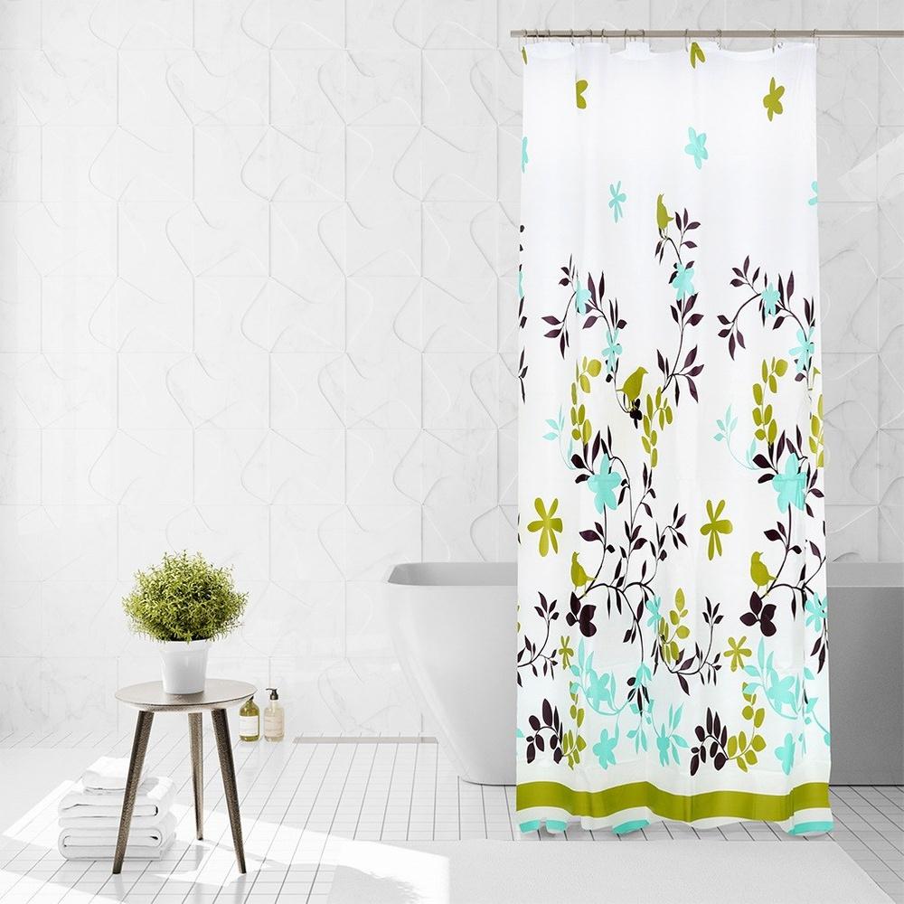 Bathroom Shower Curtain for Bathtub Shower Hooks 180x180 Cm