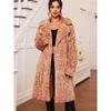 Women's Faux Fur Coat Luxury Open Front Overcoat Outwear Fluffy Winter Warm Parka Long Jackets Cardigan Long Sleeve Lapel Collar Coats for Women
