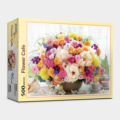500-Teile Puzzle - Blumencafé
