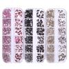 Nagelkonst Smycken 12-Fack Förpackad Glas Strass Nagelkonst Diamant Specialformad Diamant Nagelkonst Smycken Blandad