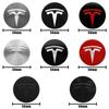 Car Sticker 2025 New Tesla 4Pcs 56mm Emblem Badge Sticker Original Wheel Hub Cover Car Accessorie For Tesla Model 3 Model Y S X