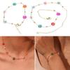 Flower Bead Bracelets Necklace Sweet Cute Choker Necklace Stackable Bangle