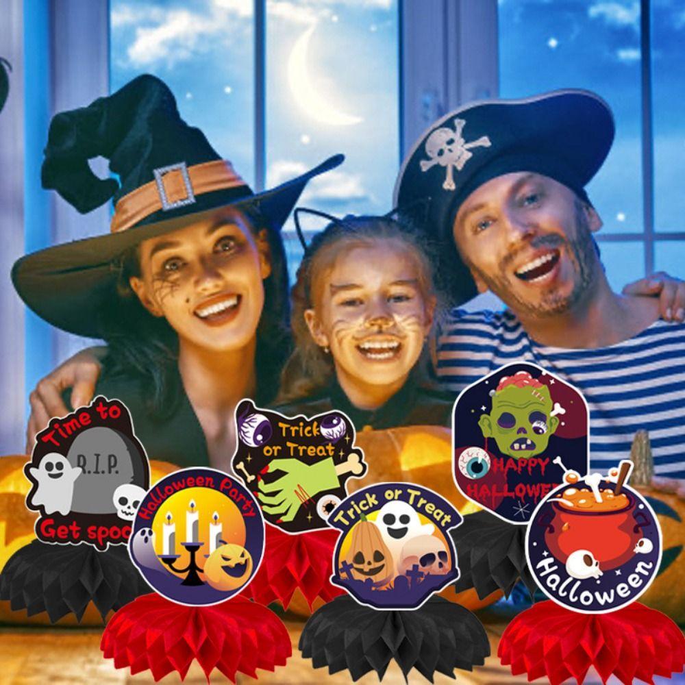 9Pcs/Set Creative Halloween Honeycomb Decorations Honeycomb Centerpieces  Halloween Table Decoration