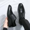 Men Dress Derbys Formal Business Leather Shoes Black Tuxedo Wedding Shoes Plus Size