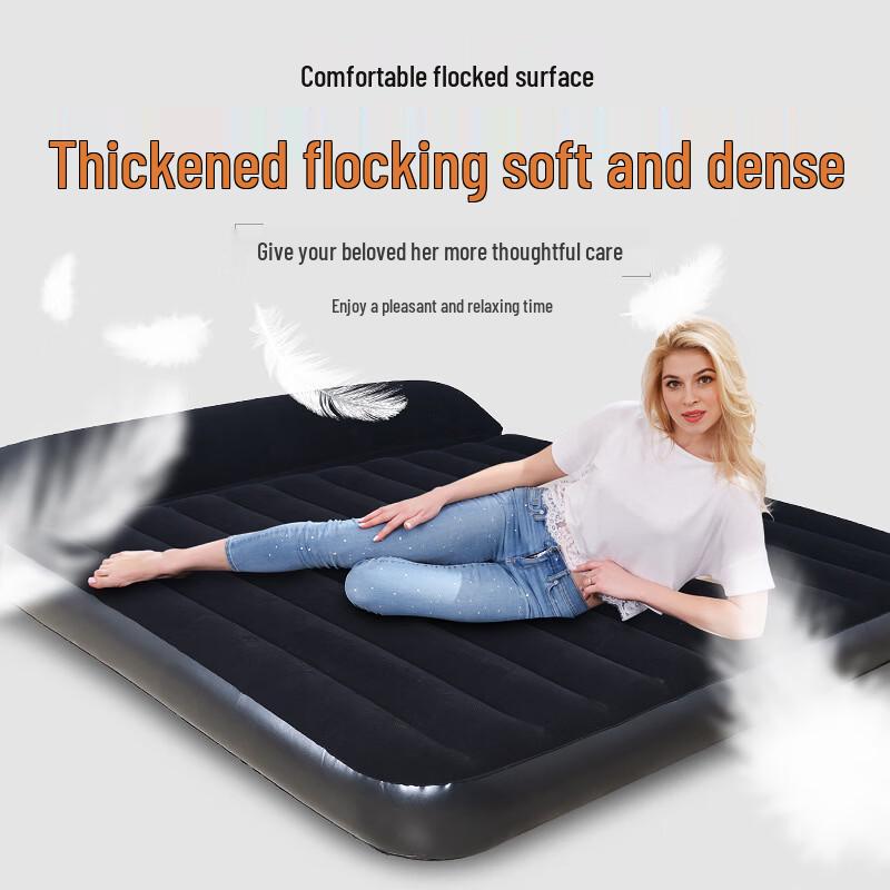 ZISIZ Inflatable Air Bed with Integrated Pillow