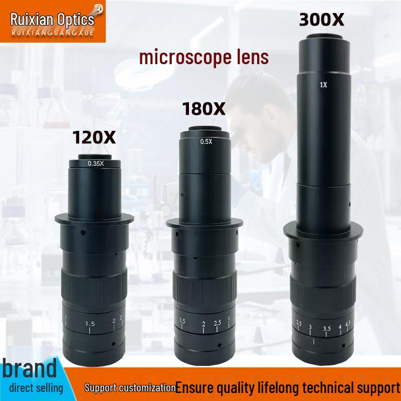 

Ruixian Optics 10A Continuous Zoom Monocular Lens Eyepiece 0.35x/0.5x/1x C-Mount CCD Camera Parfocal 0.5X Photo Eyepiece Monocular Lens