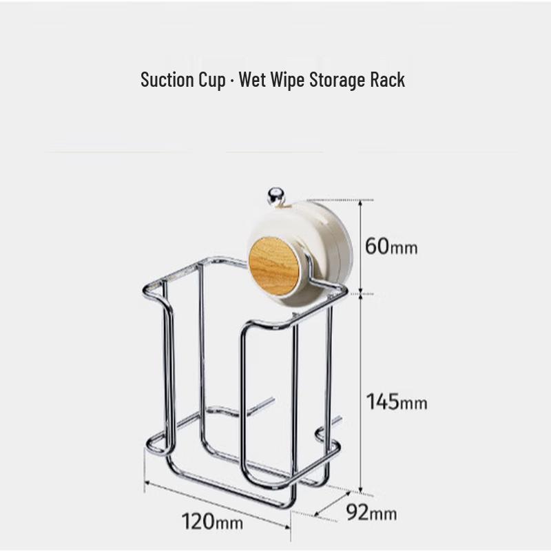 

Suction Cup Wall-Mounted Tissue Box Holder