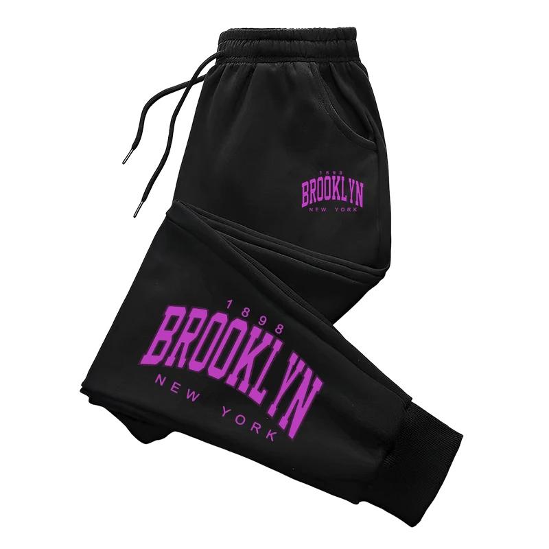 

Brooklyn Popular Woman Casual Sweatpants High Quality Pure Color Drawstring Loose Trousers Urban Fashion Jogger Pants S