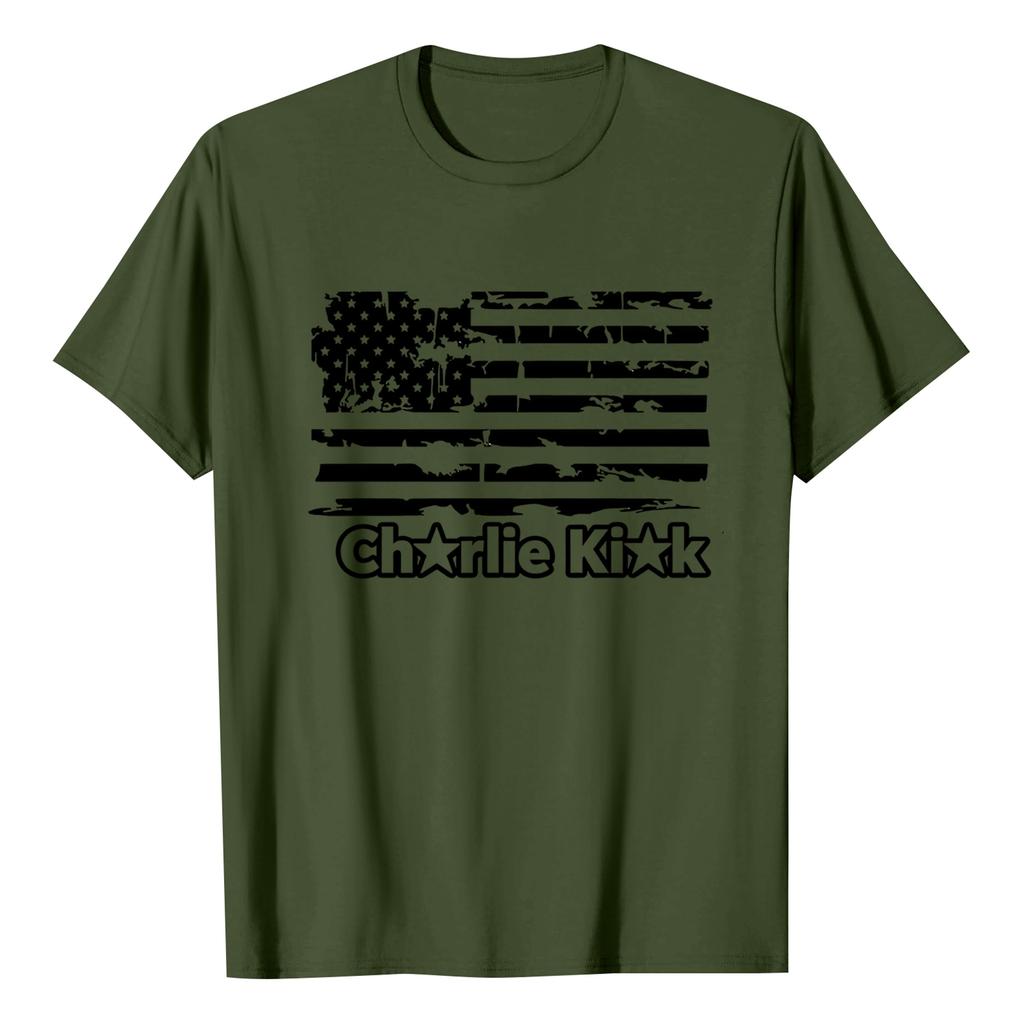 Men's Printed Short Sleeve T-Shirt Men's Loose Casual Short Sleeve Top