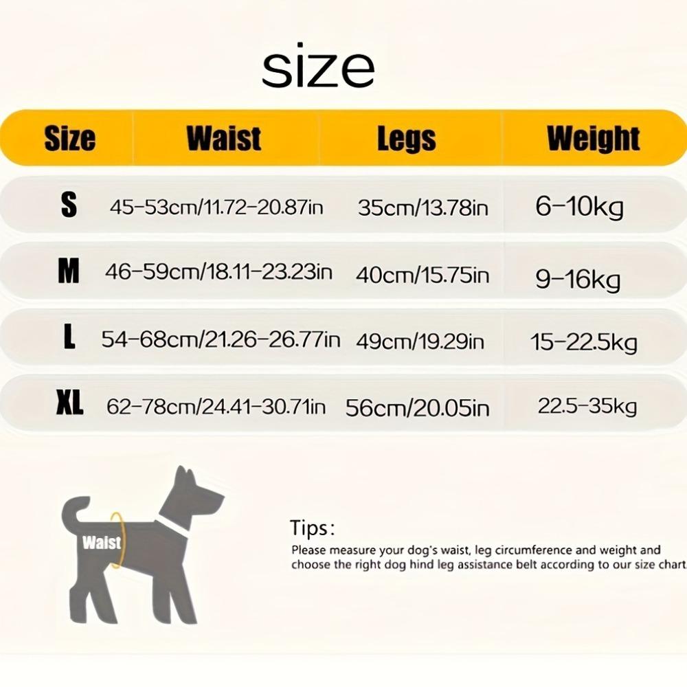 Dog Hip Support Brace for Hip Dysplasia, Adjustable Dog Hip Brace with Lift Strap | Pain Relief for Dog Arthritis and Joint Hurt