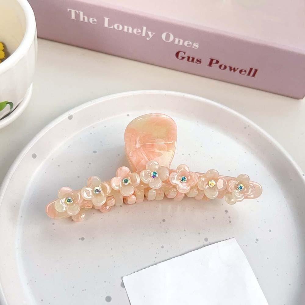 Gradient Color Straight Line Shaped Shark Clip Korean Style Acetic Acid Hair Claw School