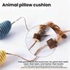 Plush Mouse Cat Toy Stuffed Mouse with Silver Vine Interactive Cat Mouse Toy with Tail Feathers Bell Kitten Kicker Toy Stimulates Hunting Instinct for
