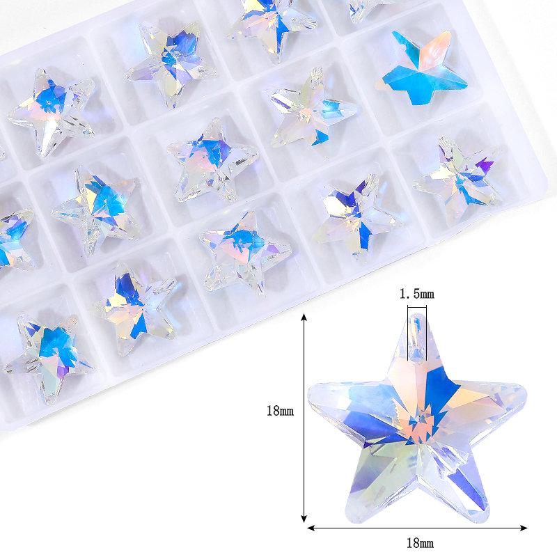 Perles Cristaux AB Pendentifs Charms Multi-formes Verre Perles Bijoux Pierres Précieuses pour Fournitures de Fabrication de Bijoux Boucles d'oreilles DIY