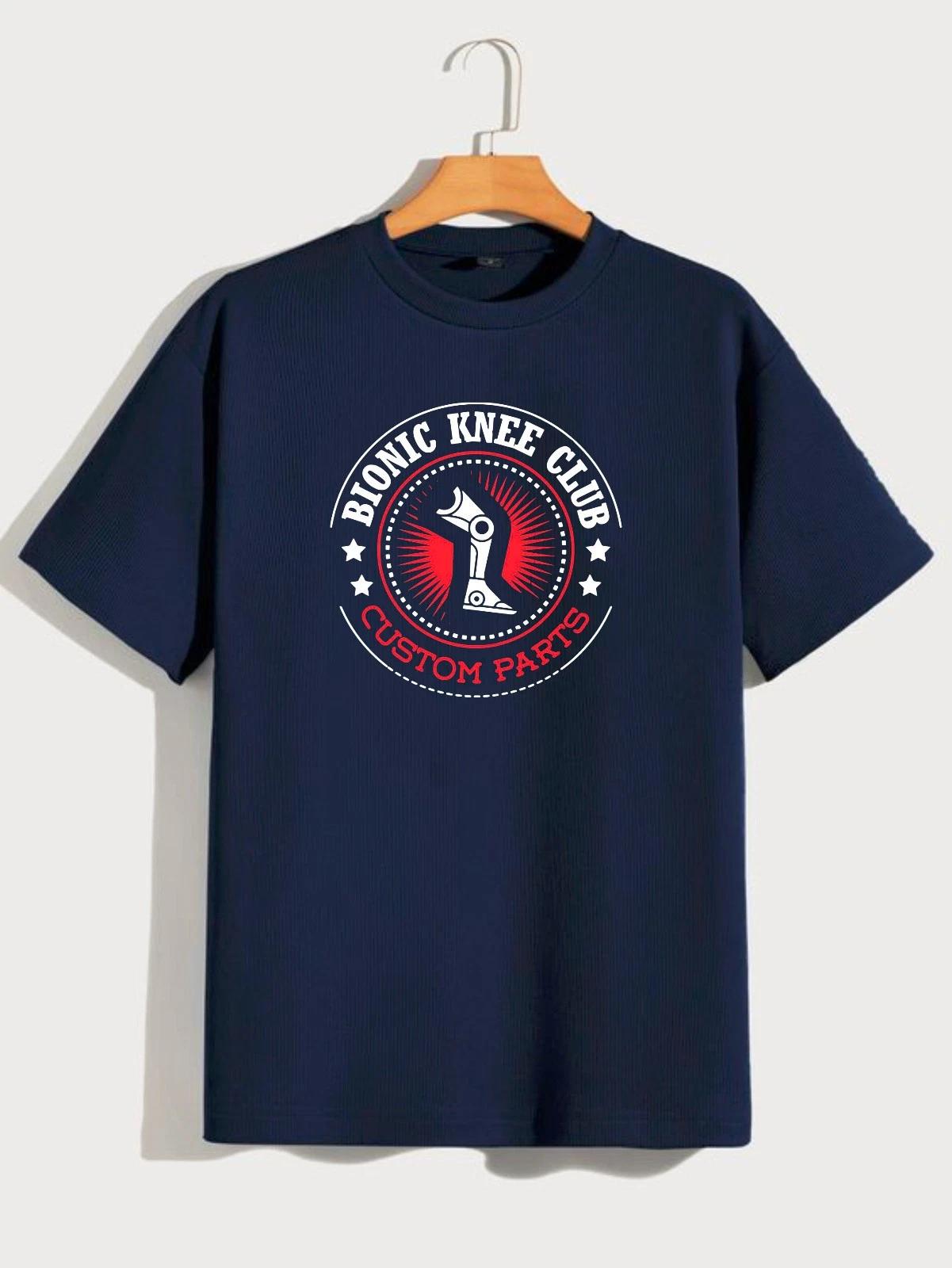 

Bionic Knee Club T-Shirt, Post Op Surgery Recovery Funny Robotic Knee Gift Top M