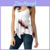 Elegant Women's Fashion Off Shoulder Tops With Spaghetti Strap And Floral Print