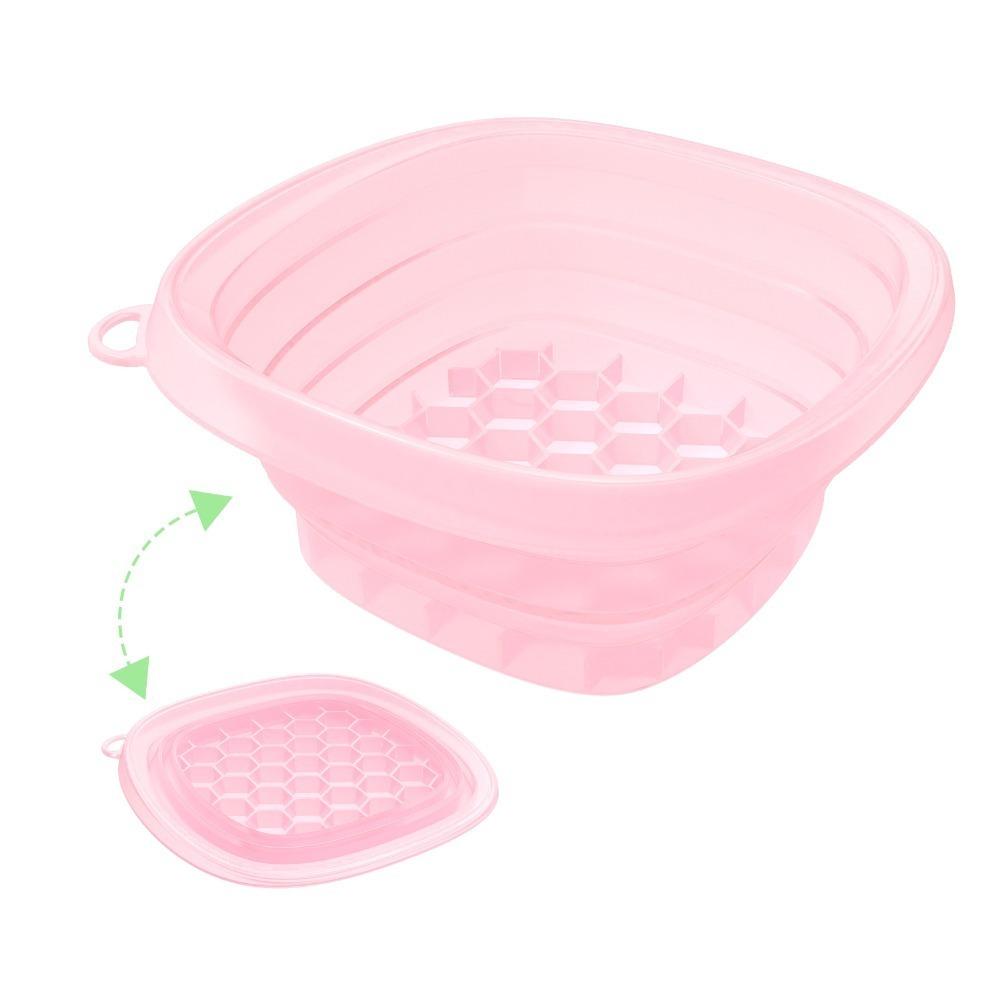 Built-in Ice Tray Portable Ice Basin Foldable Skincare Washbasin Face Dipping Bowl  for Women Girls
