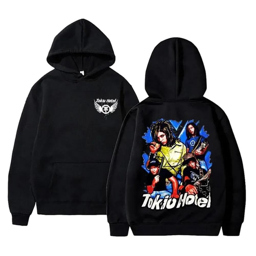 Kaulitz 89 Tokio Hotel Hoodies Rock Band Pullovers Bill Kaulitz Print Sweatshirt Hoodie Y2k Streetwear Tokio Hotel Sweatshirts