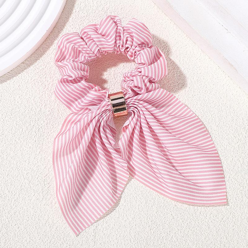4Pcs Metal Buckle Rope Fabric Headwear Sweet Rubber Band 2026 New Retro and Fashionable Bow Tie Headband and Headband