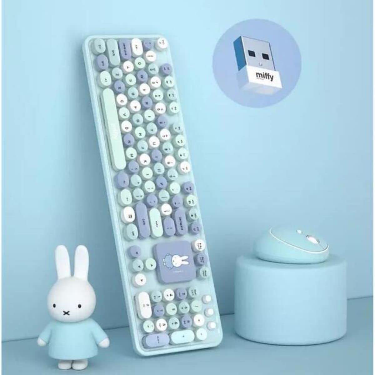 

Miffy Wireless Keyboard Blue Full Set
