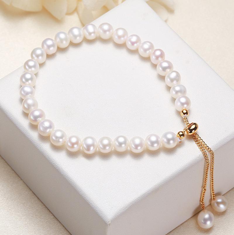 Small Jewelry Beads Stall Supply Pearl Bracelet Zhuji Baroque Freshwater Pearl Bracelet for Women 5mm (inclusive)-6mm (Exclusive)