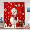 2pcs,Curtains Cute Snowman Christmas Winter Holiday_c Popular Contemporary Curtains Polyester Easy Install Curtains Decorations