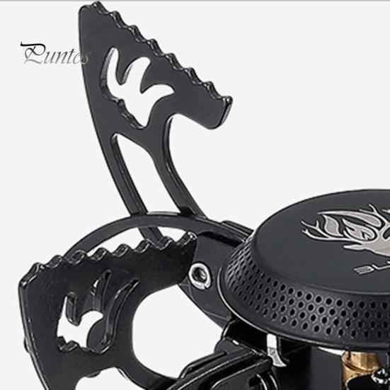 Portable Camping Gas Stove Cooking Burner Windproof 3800W High Power Flame Adjustable Foldable Design Outdoor Backpacking Stove