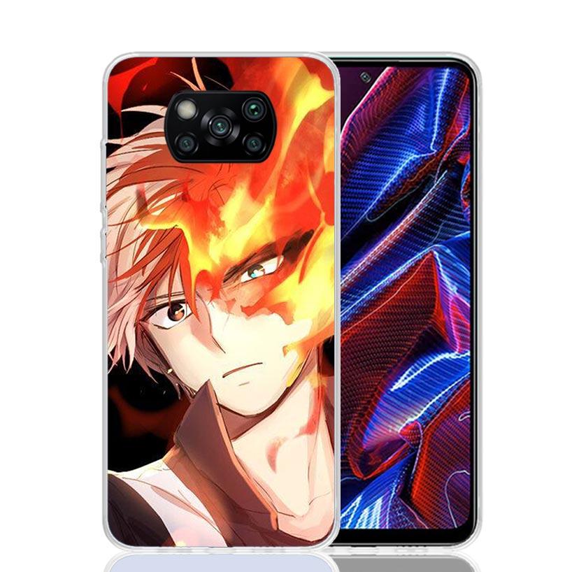 My Hero Todoroki Shoto Case Phone Cover for Xiaomi Redmi Note 10 9 9S 8 8T 7 5 Pro Mi 12T 11T 10T 9T 12 11 Lite A3 A2 Trend Fund