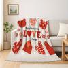 Valentine's Day heart pattern Flannel printed blanket suitable for all seasons suitable for living room office sofa and travel