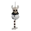 Halloween Skull Bell Ornament Resin Skull/Wing Wind Chime Hanging Decoration for Indoor Outdoor Halloween Decor Car Accessories