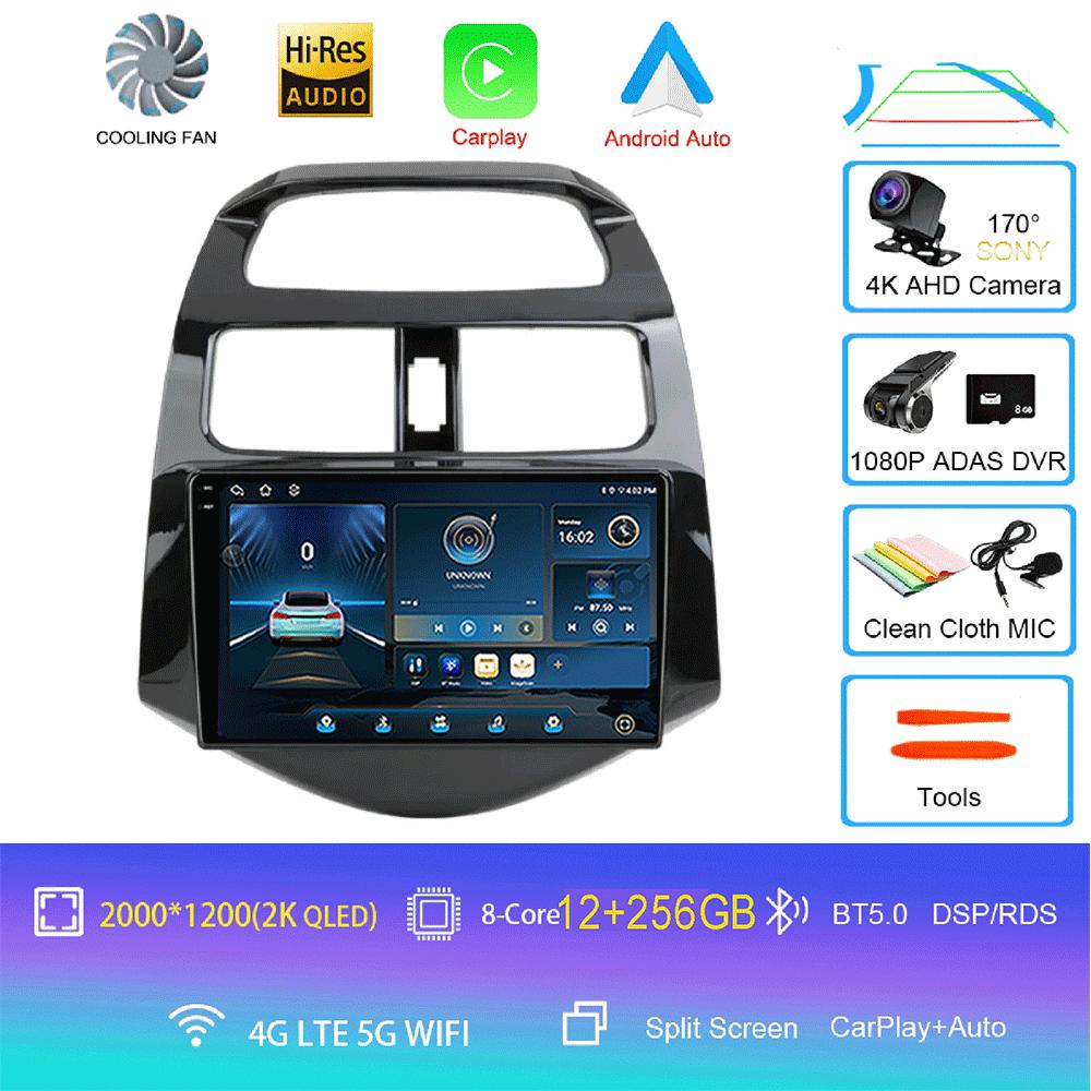 Android 14 Video Player Carplay Car Radio For Chevrolet Spark Beat Matiz Creative 2010 - 2014 Multimedia  GPS 2din Stereo