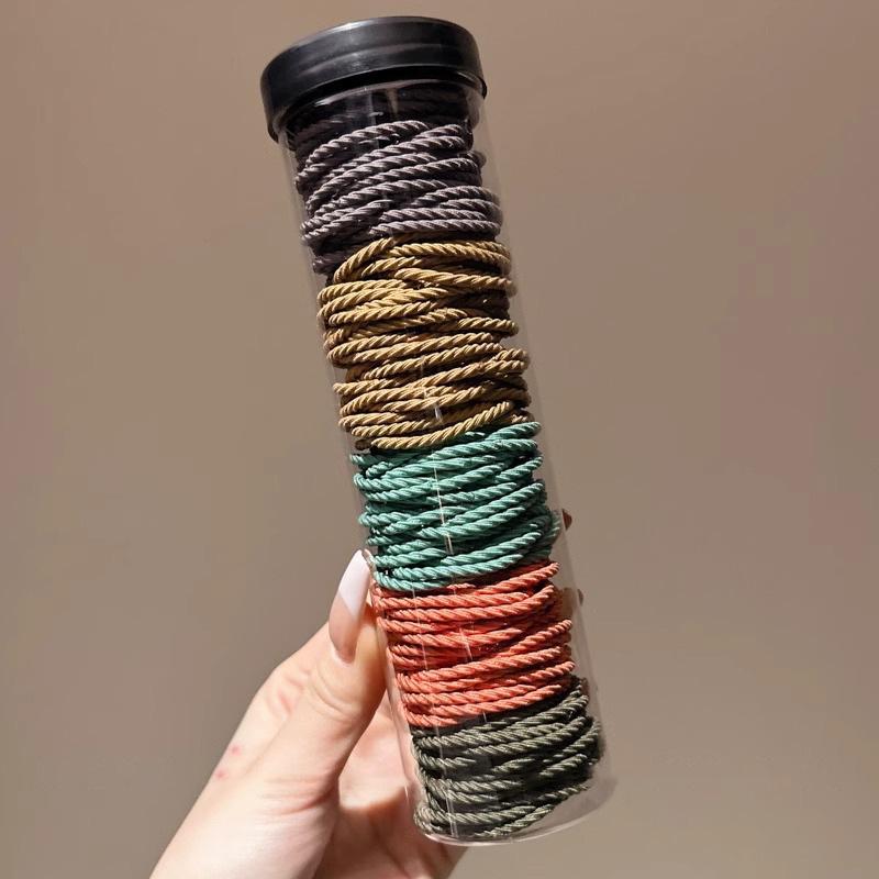 Kleiner Bär Hochelastisches Kaffee-Haargummi für Frauen und Mädchen - Langlebig, Schlicht und Elegant