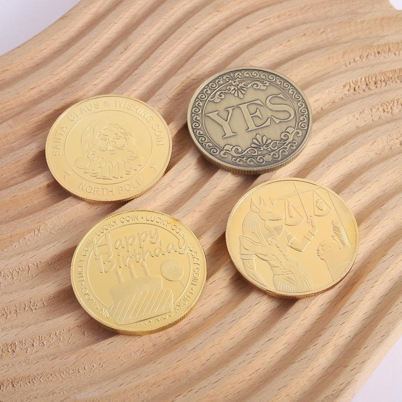 Yes or No Commemorative Coin Souvenir Non-currency Coins Game Prop Challenge Coins Christmas Collection