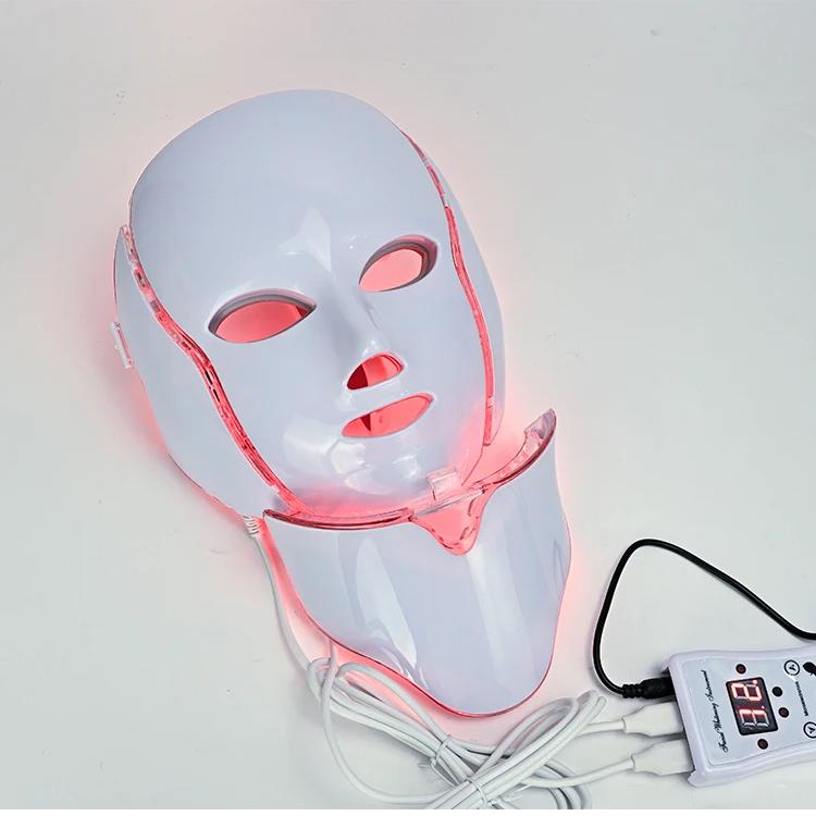 7 Color LED Phototherapy Mask - Facial & Neck - Whitening, Anti-Acne, Pore Shrink
