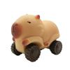 With Wheel Capybara Squeeze Toy High Elasticity Cute Pinch Toy Capybara Fidget Toy  Practical Jokes