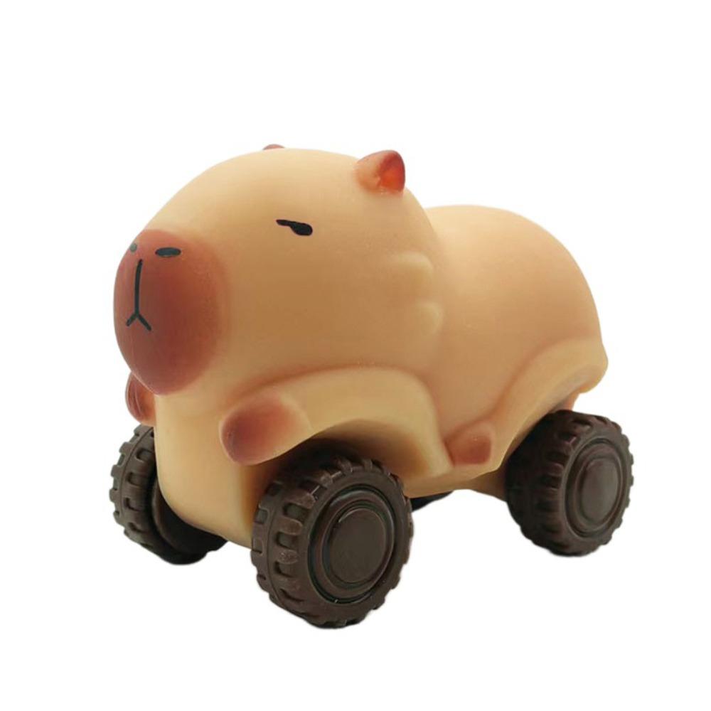 With Wheel Capybara Fidget Toy High Elasticity Cute Pinch Toy Capybara Squeeze Toy  Practical Jokes